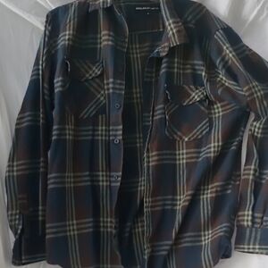 Plaid Button-Up Shirt